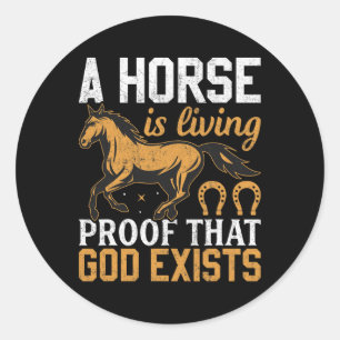 - Horse Equestrians Classic Round Sticker