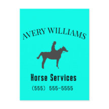 Horse Equine Business Stationary Postcard