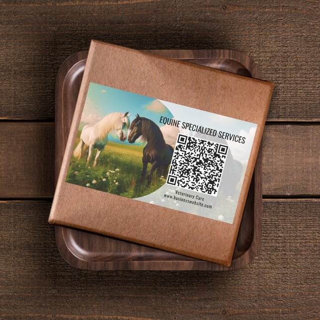 Horse Equine Business Stickers with QR Code (Horse Equine Business Stickers with QR Code)
