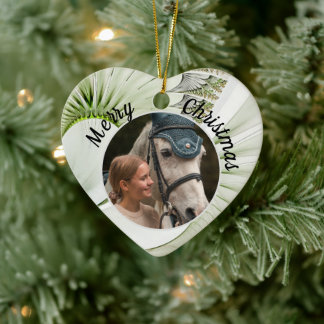 Horse Equine Equestrian Pet Photo Modern Custom Ceramic Tree Decoration