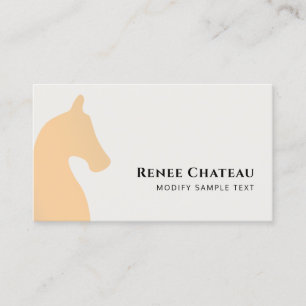 Horse Equine Modern Gold Business Card