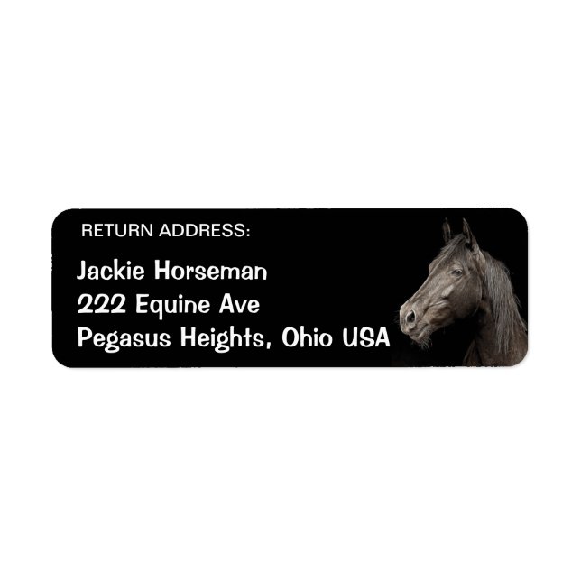 HORSE Equine Return Address Labels (Front)