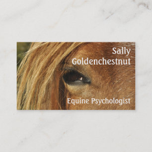 Horse eye equine psychology business card