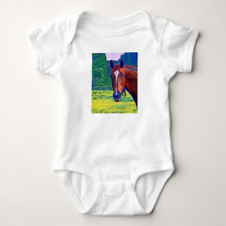 horse face baby bodysuit