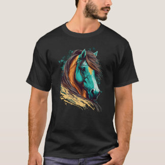 Horse Face Illustration family T-Shirt