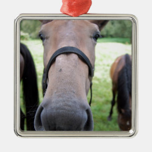 Horse face metal tree decoration