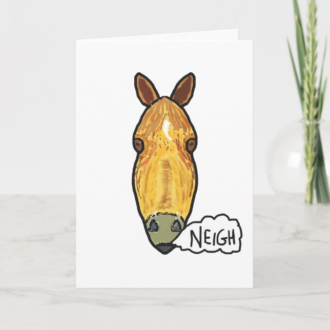 Horse Face Neigh Card (Front)
