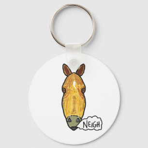 Horse Face Neigh Key Ring
