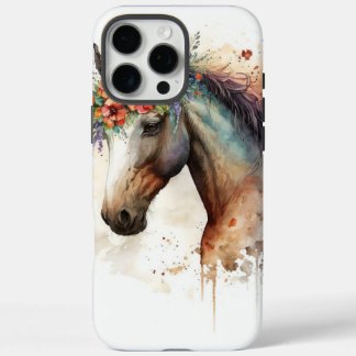 Horse face with flower wreath                      iPhone 16 pro max case