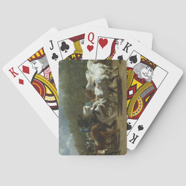 Horse Fair (by Rosa Bonheur) Playing Cards (Back)