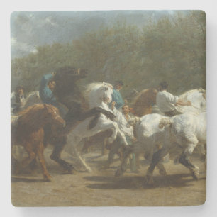 Horse Fair (by Rosa Bonheur) Stone Coaster