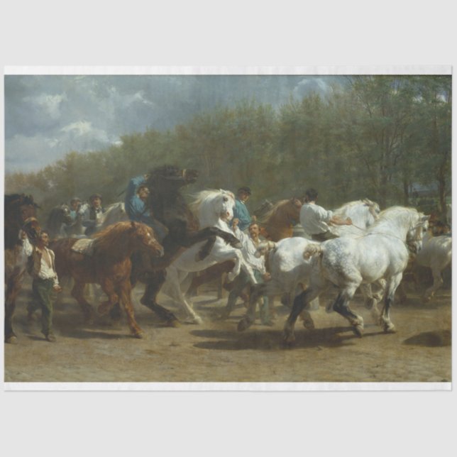 Horse Fair (by Rosa Bonheur) Tissue Paper (Front)