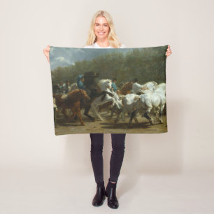 Horse Fair (Equine Art) Fleece Blanket