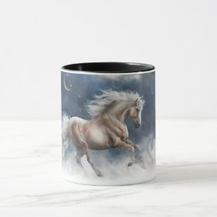 Horse Fantasy Night Crescent Moon Vintage Look Mug