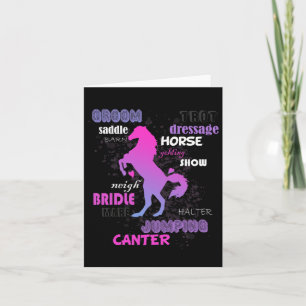 Horse Farm Animals Gift For Horseback Riding Horse Card