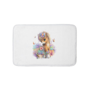 Horse Farm Rainbow Summer Bath Mat