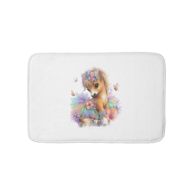 Horse Farm Rainbow Summer Bath Mat (Front)