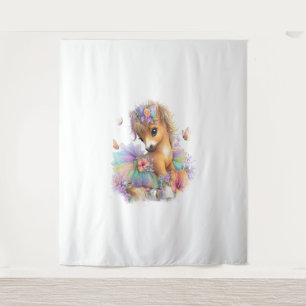Horse Farm Rainbow Summer Tapestry