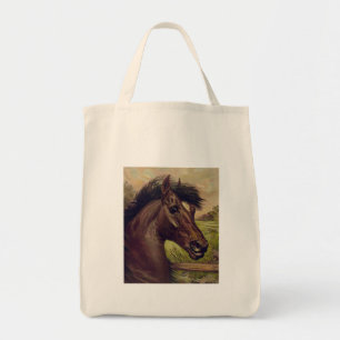 horse farm ranch ride sports western equine pet tote bag