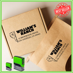 Horse Farm Unique Family Business Return Address Self-inking Stamp