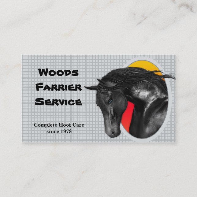 Horse Farrier Business Card (Front)