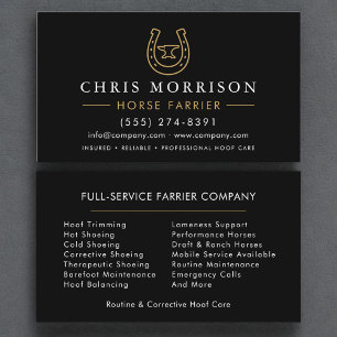 Horse Farrier  Business Card