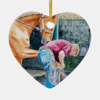 Horse Farrier Ceramic Tree Decoration