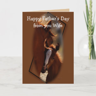 Horse-Father's Day-from wife-change to any occaion Card
