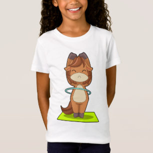 Horse Fitness hoop Workout Gymnastics T-Shirt