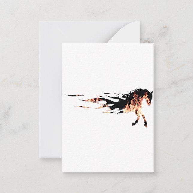 Horse Flames, Horse Logo, Horse Card (Front)