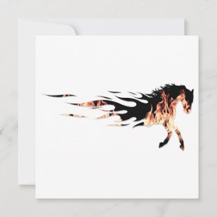 Horse Flames, Horse Logo, Horse Holiday Card