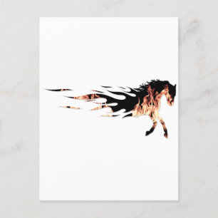 Horse Flames, Horse Logo, Horse Postcard