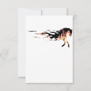 Horse Flames, Horse Logo, Horse Thank You Card