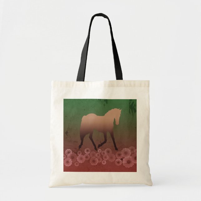 Horse / Flower Tote Bag (Front)