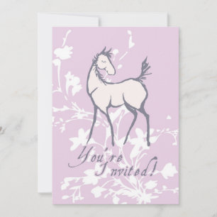 Horse Foal Girl's Birthday Invitation