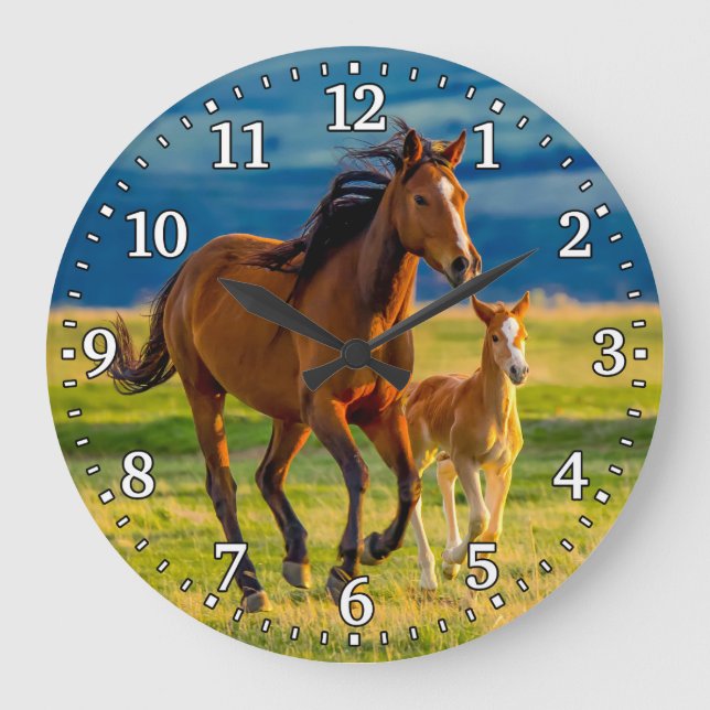 Horse & Foal Wall Clock (Front)