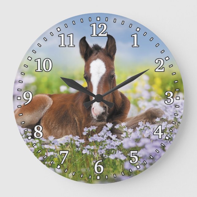 Horse & Foal Wall Clock (Front)