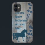 Horse Footprints iPhone 11 Case<br><div class="desc">A horse leaves a special mark on your soul,  and footprints on your heart.</div>