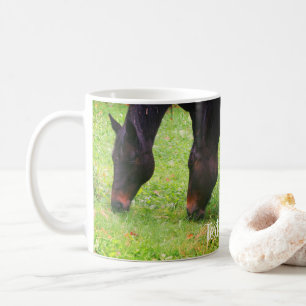 Horse Friends Grazing Personalised Coffee Mug