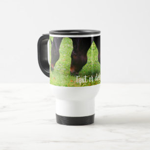 Horse Friends Grazing Personalized  Travel Mug