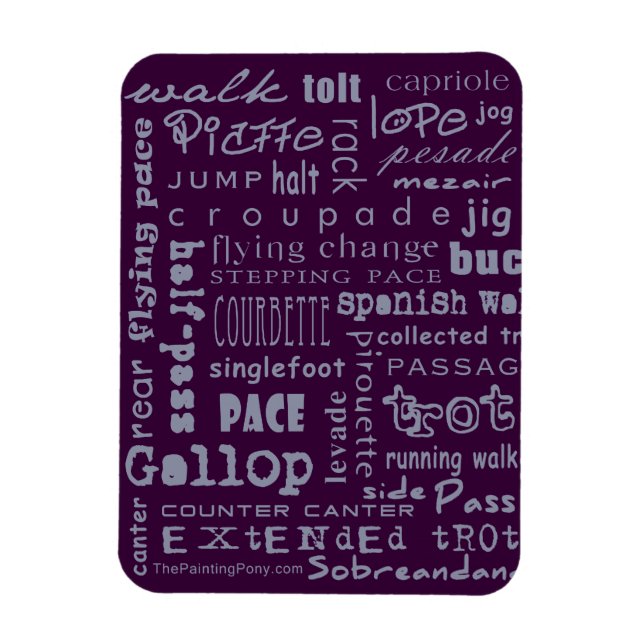 Horse Gaits Magnet (Vertical)