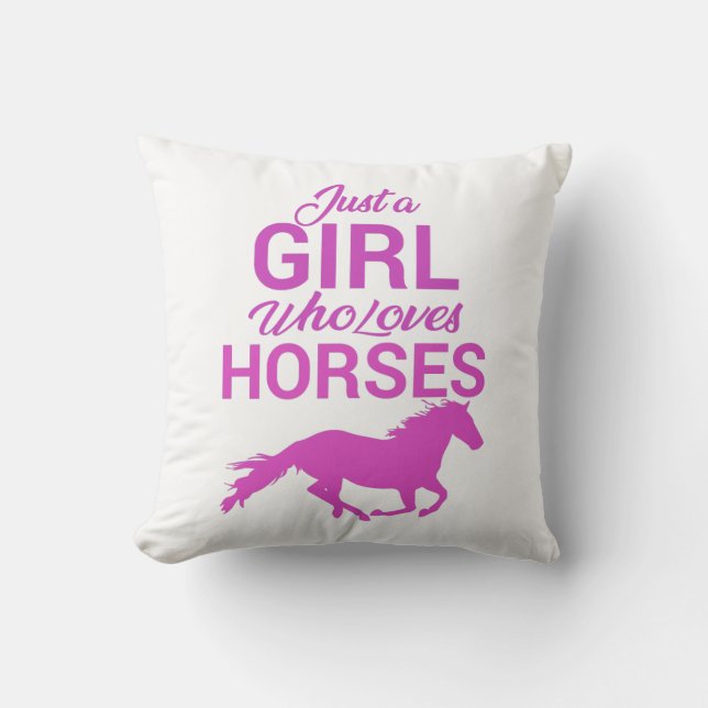 Horse Gallop A Girl Who Loves Horses     Cushion (Front)