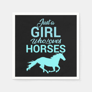 Horse Gallop A Girl Who Loves Horses Napkin