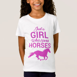 Horse Gallop A Girl Who Loves Horses T-Shirt