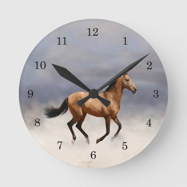 Horse Galloping Wall Clock (Front)