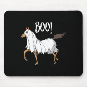 Horse Ghost Costume Fun Equestrian Horse Lover Hal Mouse Mat
