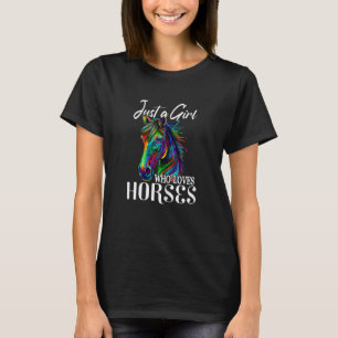 Horse Gifts for Women Boys Kid Just a Girl Who Lov T-Shirt