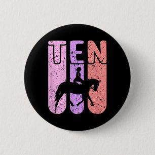 Horse Girl 10th Birthday Horseback Riding 6 Cm Round Badge