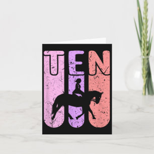 Horse Girl 10th Birthday Horseback Riding  Card
