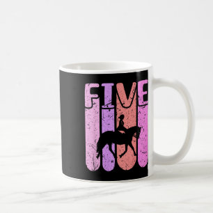 Horse Girl 5th Birthday Horseback Riding Coffee Mug